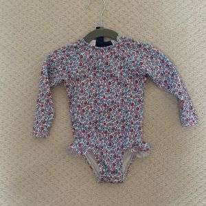 Size 1 Minnow swim Americana print one-piece